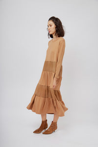 Vestido Impulso Camel Subido